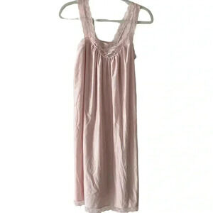 Shadowline pink lingerie nightgown lace